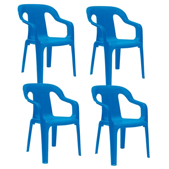 Papatya Mini Çocuk Koltuğu Mavi 4lü Paket - Kreş Sandalye ürün görseli 1