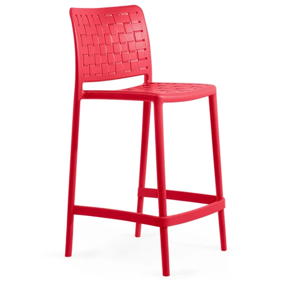 Papatya Fame Bar Sandalyesi 65 Cm Küllü Kahve - Kolçaksız - Resim 7