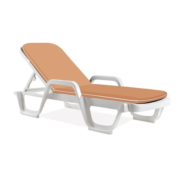 Papatya Şezlong Minderi Teak Ekru Çizgili 55X185 cm - Resim 4