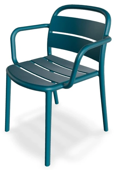 Papatya Balat Sandalye 2li Paket Açık Gri - Plastik Bahçe Balkon Mutfak Sandalyesi - Resim 9