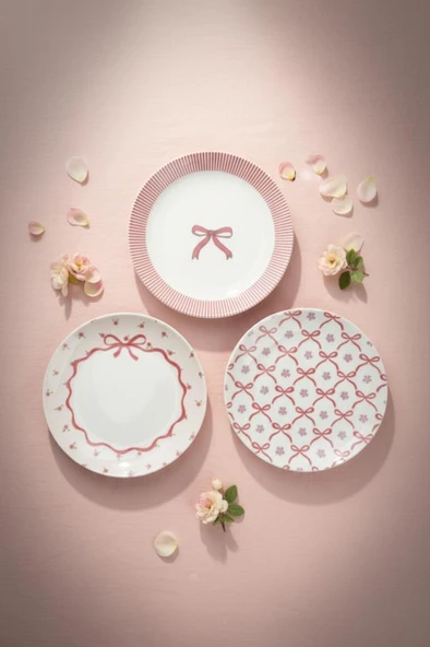 Bambum Moderna - 14 Parça Kahvaltı Takımı Ribbon - Resim 2