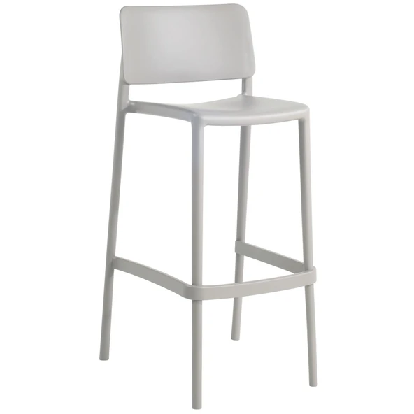 Papatya Joy Bar Sandalyesi 75 Cm Küllü Kahve - Kolçaksız - Resim 5