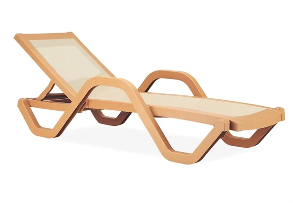 Papatya Myra Tex Kollu Şezlong - Yeşil İskelet & Turkuaz Fileli - Resim 2