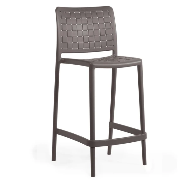 Papatya Fame Bar Sandalyesi 65 Cm Beyaz - Kolçaksız - Resim 9