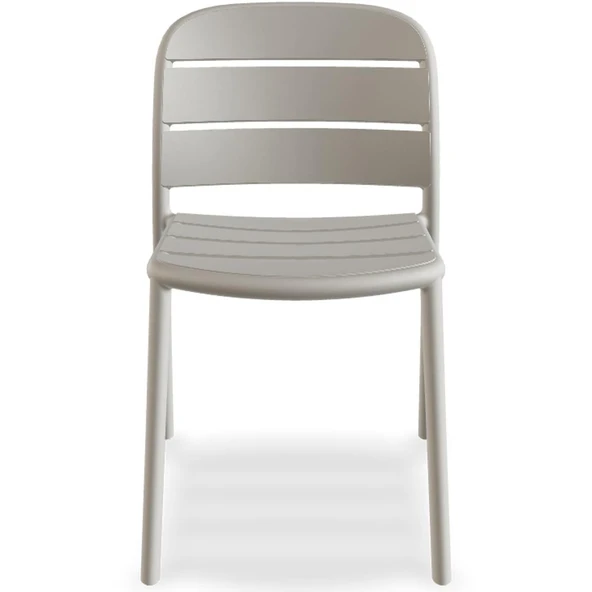 Papatya Beykoz Sandalye Lal Kırmızı 4lü Paket - Plastik Bahçe Balkon Mutfak Sandalyesi - Resim 2