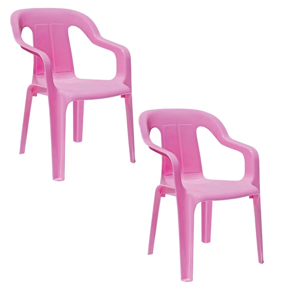 Papatya Mini Çocuk Koltuğu Pembe 2li Paket - Kreş Sandalye ürün görseli 1