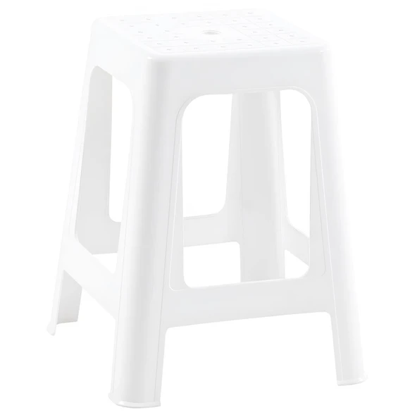 Papatya Mercan Plastik Tabure Teak 4lü Paket - Bahçe Balkon Taburesi - Resim 5