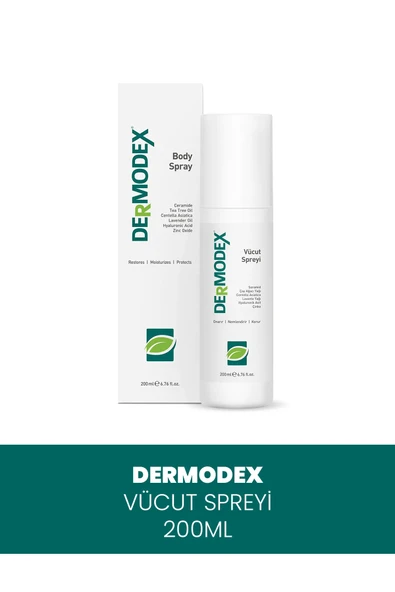 DERMODEX Vücut Spreyi 200ml Akne, Uyuz, Mantar, Bit ( Çay Ağacı Yağı, Salisilik Asit, Centelle ) - Resim 2