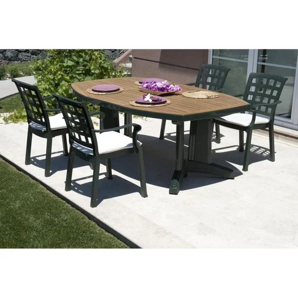 Papatya Pasha Plastik Koltuk Küllü Kahve 6lı Paket - Bahçe, Balkon, Teras Sandalyesi - Resim 9