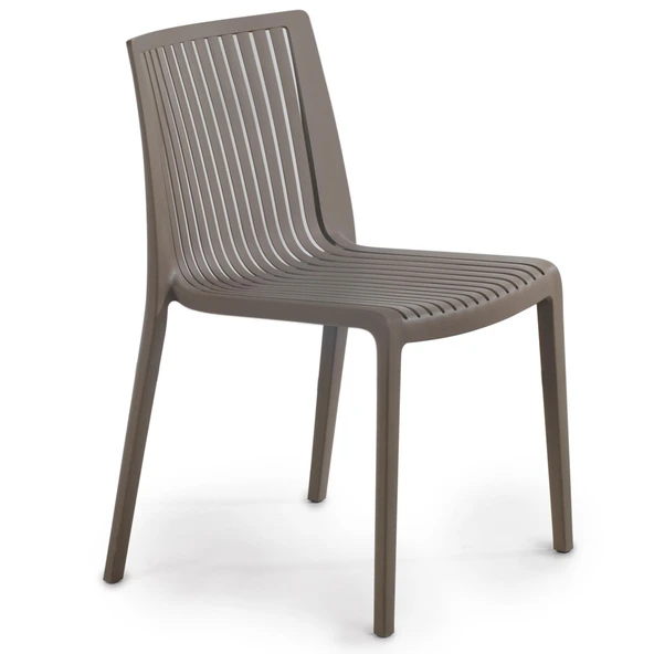 Papatya Cool Plastik Sandalye 2li Paket Antrasit - Bahçe Balkon Mutfak Sandalyesi - Resim 8