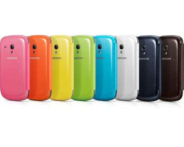 OUTLET Samsung S3 Mini Flip Cover Kılıf Yeşil EFC1M7FMEG8TD ( BU ÜRÜN OUTLETTİR) - Resim 4