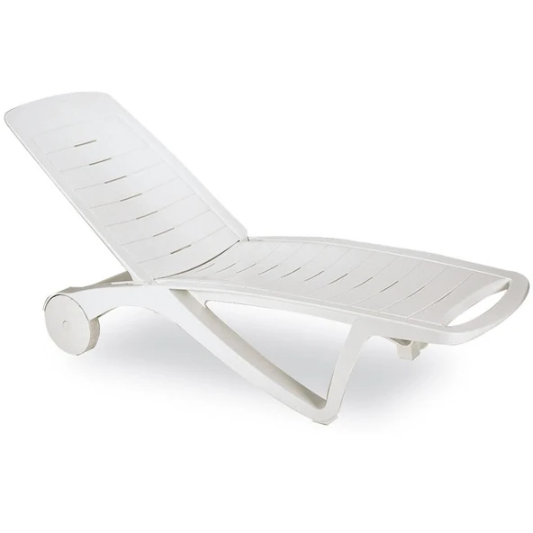 Papatya Elegance Plastik Şezlong Beyaz (4 ADET) - Resim 2