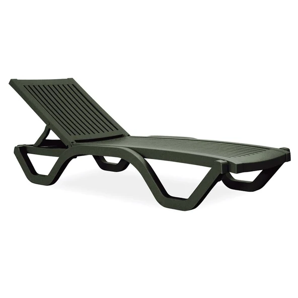 Papatya Myra Kolsuz Şezlong Beyaz - Plaj Havuz Bahçe Şezlong - Resim 4