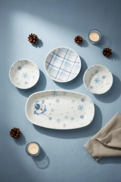 Bambum Moderna - 14 Parça Kahvaltı Takımı Winter Time - Resim 2