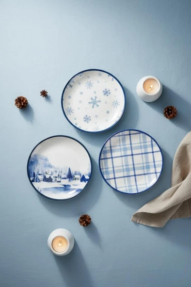 Bambum Moderna - 14 Parça Kahvaltı Takımı Winter Time - Resim 4