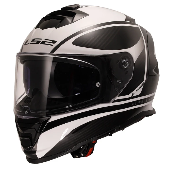 LS2 STORM 2 DODGER MAT SİYAH-BEYAZ KASK ürün görseli