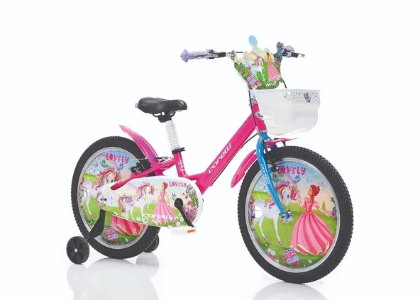 CORELLİ LOVELY KIZ ÇOCUK BİSİKLETİ V 20 JANT PEMBE KIRMIZI ürün görseli 1