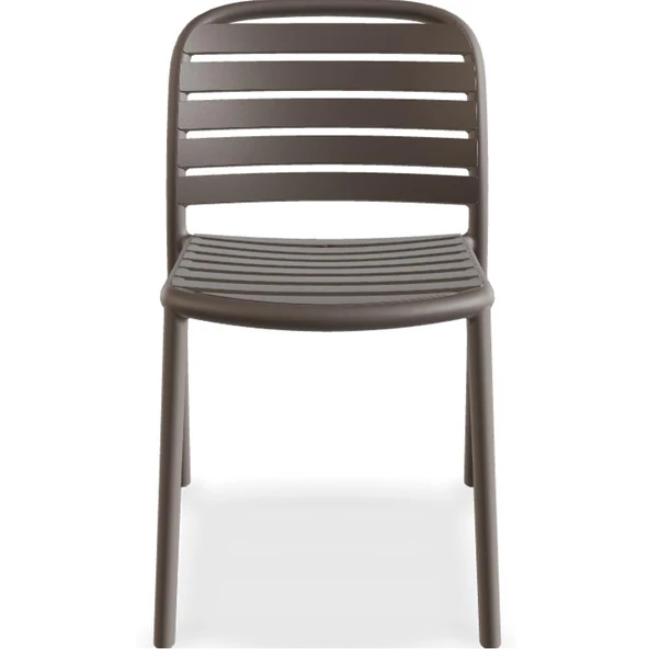 Papatya Tarabya Sandalye Antrasit - Plastik Bahçe Balkon Mutfak Sandalyesi - Resim 3