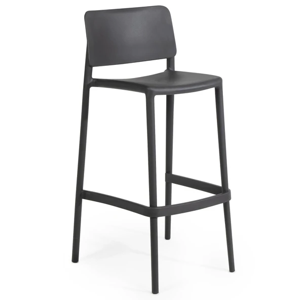 Papatya Joy Bar Sandalyesi 75 Cm Açık Gri - Kolçaksız - Resim 4