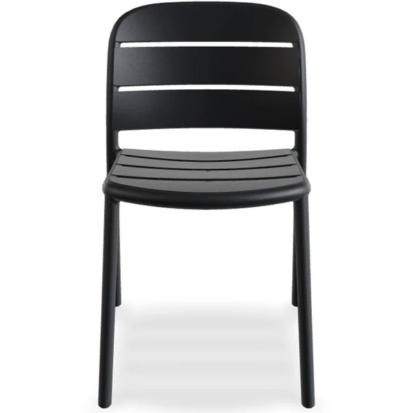 Papatya Beykoz Sandalye Küllü Kahve - Plastik Bahçe Balkon Mutfak Sandalyesi - Resim 3