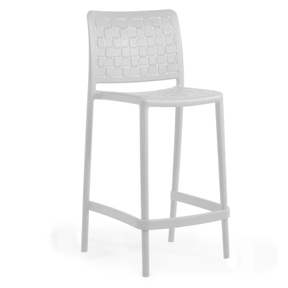 Papatya Fame Bar Sandalyesi 65 cm Kırmızı - Kolçaksız - Resim 3