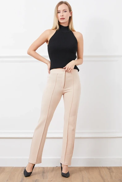 Fermuarlı Çimalı Pantolon - Resim 2