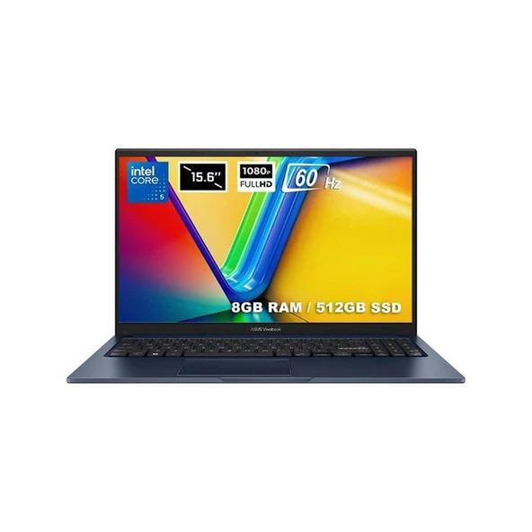 ASUS VİVOBOOK 15 X1504VA-NJ3665 I5-120U 8GB 512GB SSD 15.6" FHD FREEDOS NOTEBOOK ürün görseli 1
