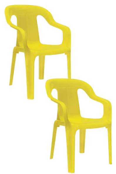 Papatya Mini Çocuk Koltuğu Sarı 2li Paket - Kreş Sandalye ürün görseli 1