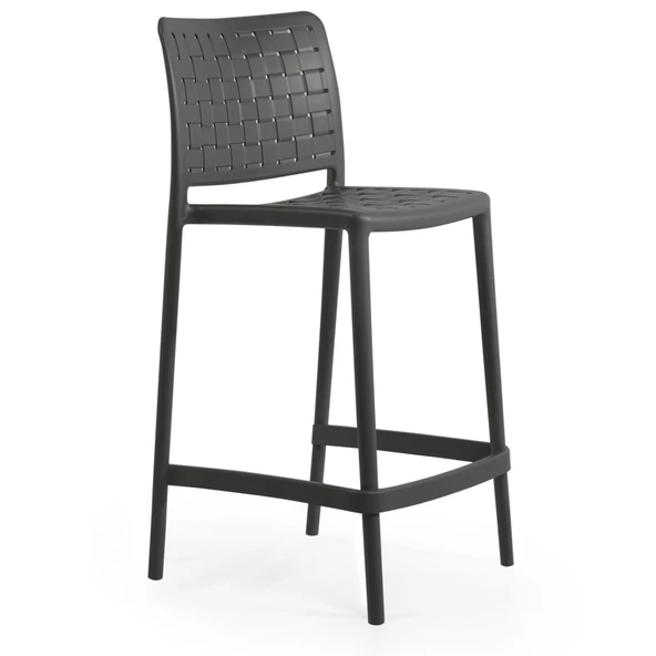 Papatya Fame Bar Sandalyesi 65 Cm Beyaz - Kolçaksız - Resim 8