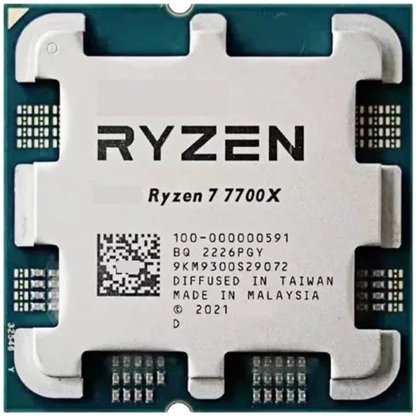 TRAY AMD Ryzen 7 7700X  4.50GHz 32MB AM5 İşlemci (Grafik Kart VAR, Fan YOK) ürün görseli 1