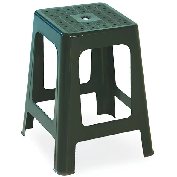 Papatya Mercan Plastik Tabure Teak 4lü Paket - Bahçe Balkon Taburesi - Resim 7