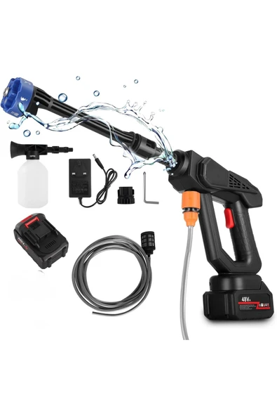 Leerfei 8108 Akülü Araba Yıkama Makinesi | 48V Li-ion Pil | Yüksek Basınçlı Taşınabilir Temizlik Tabancası ürün görseli