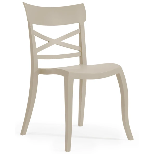 Papatya X-Sera Sandalye - Bahçe, Balkon, Mutfak Sandalyesi -Bronz Kahve - Resim 4