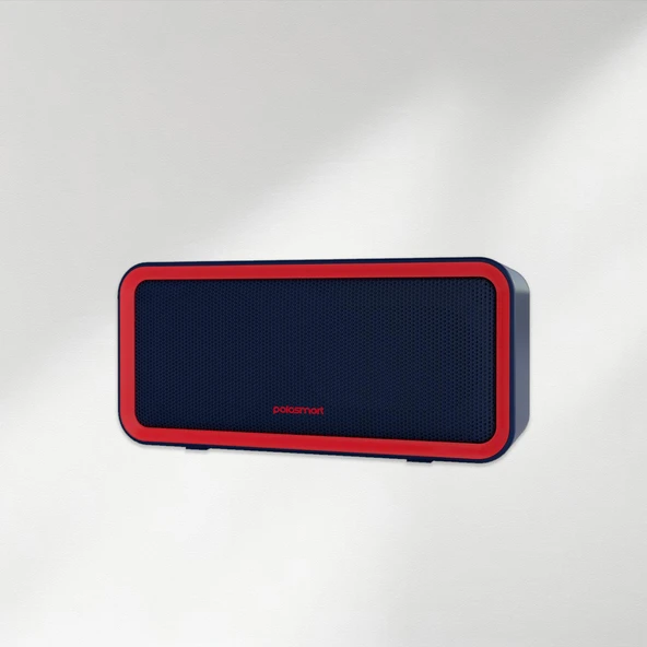 Polosmart FS77 Taşınabilir Şarjlı Kablosuz Bluetooth Speaker Hoparlör Navy Kırmızı ürün görseli 1