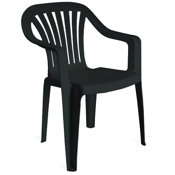 Papatya Tropik Plastik Koltuk Yeşil 4lü Paket - Bahçe, Balkon, Teras Sandalyesi - Resim 3