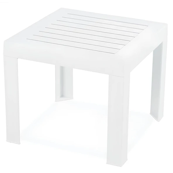 Papatya Suda Plastik Sehpa Yeşil 40x40x35 cm - Taşınabilir Demonte Yapı - Resim 5