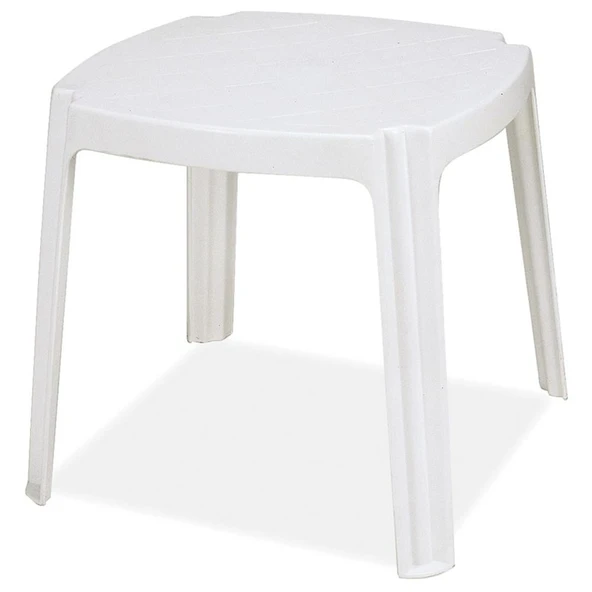 Papatya Royal Plastik Sehpa Beyaz 48x48x43 cm - İstiflenebilir, UV Korumalı - Resim 5
