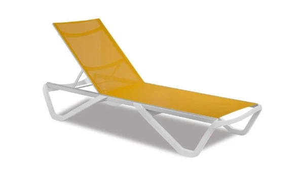 Papatya Wave Plastik Ayaklı Alüminyum Şezlong - Antrasit & Antrasit - Resim 6