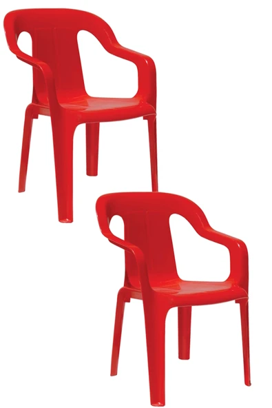 Papatya Mini Çocuk Koltuğu Kırmızı 2li Paket - Kreş Sandalye ürün görseli 1