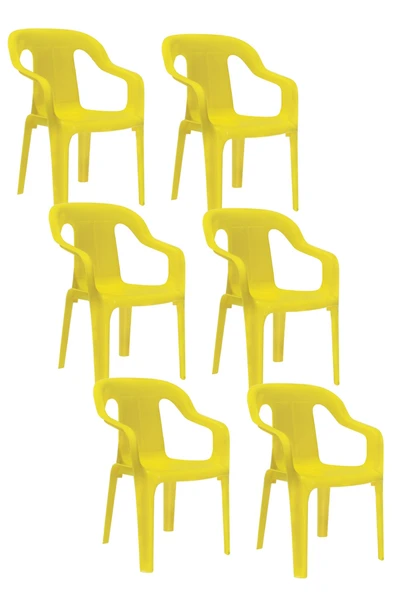 Papatya Mini Çocuk Koltuğu Sarı 6lı Paket - Kreş Sandalye - Resim 10