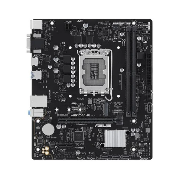 ASUS PRIME H610M-R-SI Intel H610 LGA1700 DDR5 5600 DP HDMI VGA M2 USB3.2 mATX ASUS 5X PROTECTION III - Beyaz Kutu ürün görseli 1