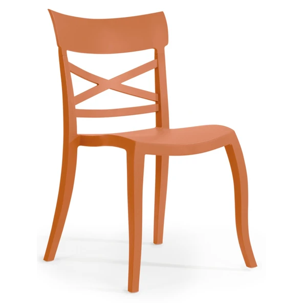 Papatya X-Sera Sandalye - Bahçe, Balkon, Mutfak Sandalyesi -Bronz Kahve - Resim 9