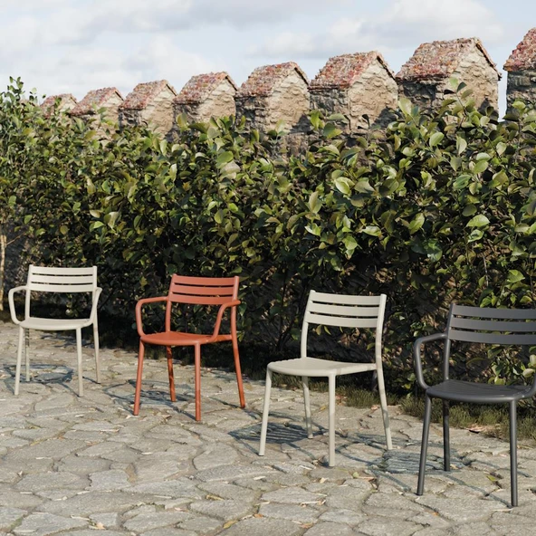 Papatya Hisar Sandalye Küllü Kahve - Plastik Bahçe Balkon Mutfak Sandalyesi - Resim 10