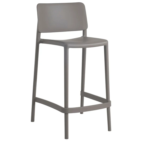 Papatya Joy Bar Sandalyesi 65 cm Antrasit - Kolçaksız - Resim 5