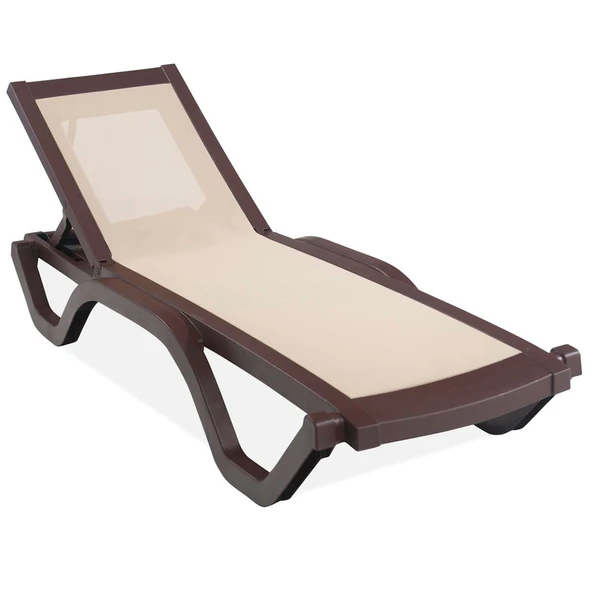 Papatya Myra Tex Kolsuz Şezlong - Teak İskelet & Turkuaz Fileli - Resim 7