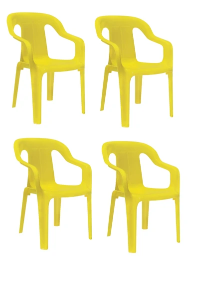 Papatya Mini Çocuk Koltuğu Sarı 4lü Paket - Kreş Sandalye ürün görseli 1