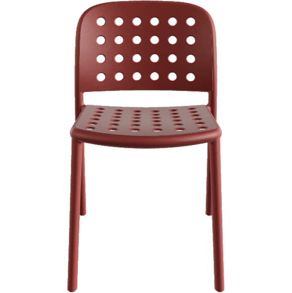 Papatya Bomonti Sandalye Kiremit Kırmızı 4lü Paket - Plastik Bahçe Balkon Mutfak Sandalyesi - Resim 5