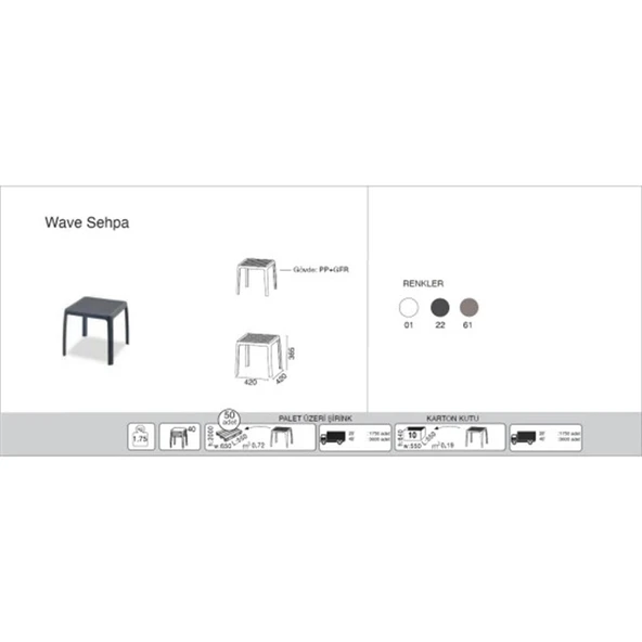 Papatya Wave Sehpa Beyaz 4lü Paket - Bahçe, Balkon, Şezlong Sehpası - Resim 6