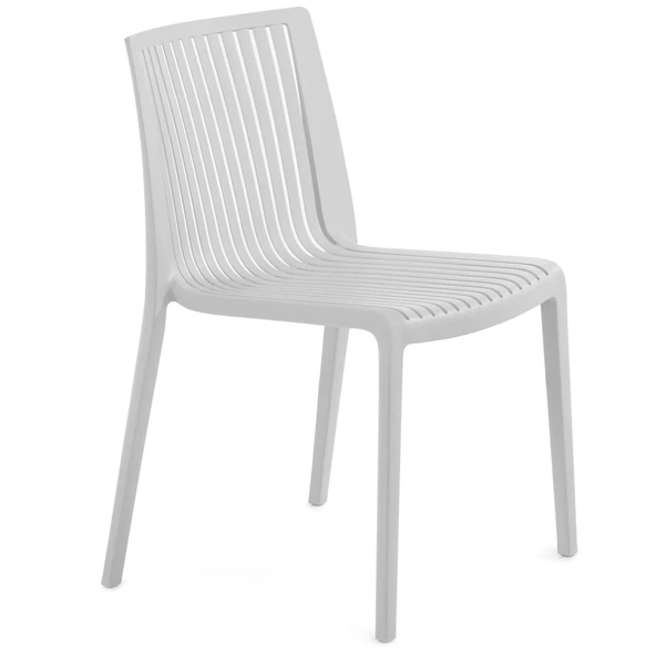 Papatya Cool Plastik Sandalye 2li Paket Beyaz - Bahçe Balkon Mutfak Sandalyesi - Resim 9