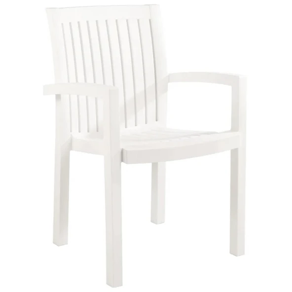 Papatya Neta Koltuk Teak 6lı Paket - Plastik Bahçe Balkon Sandalyesi - Resim 3